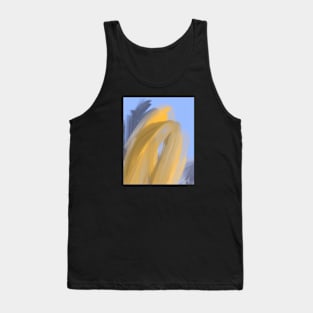 Abstract Golden Blue Painting Tank Top